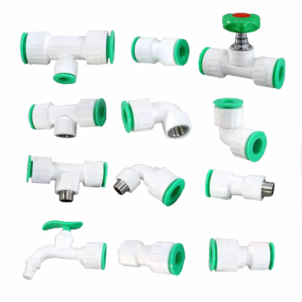 PPR PVC PE Water Pipe Screw Thread Hot-melt Free Quick Connector Plug and Play Garden Agriculture Irrigation Decoration Fittings