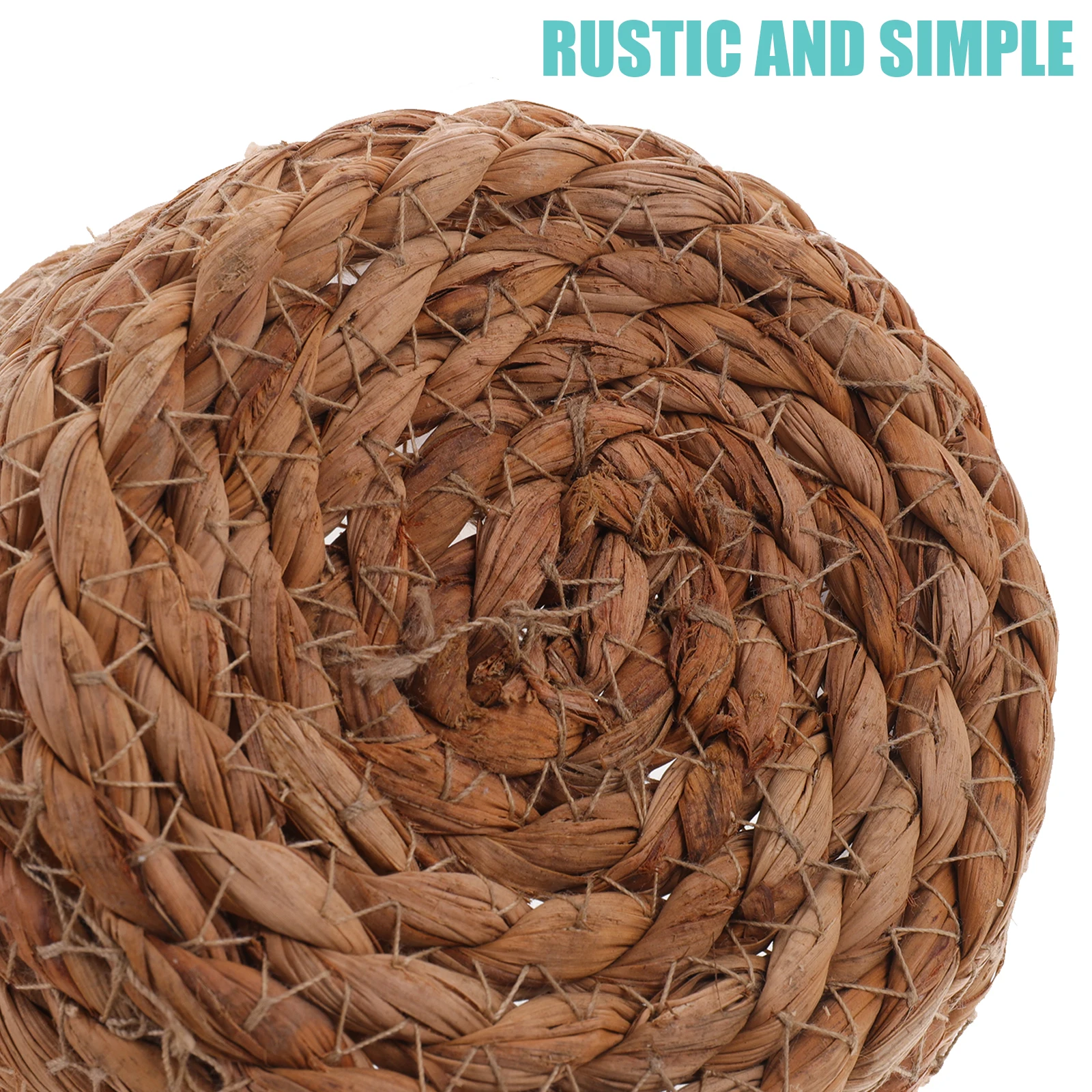 

2pcs Straw Planters Durable Baskets for Indoor Outdoor Flowers Storage PE Lined Baskets For Plants Home Container