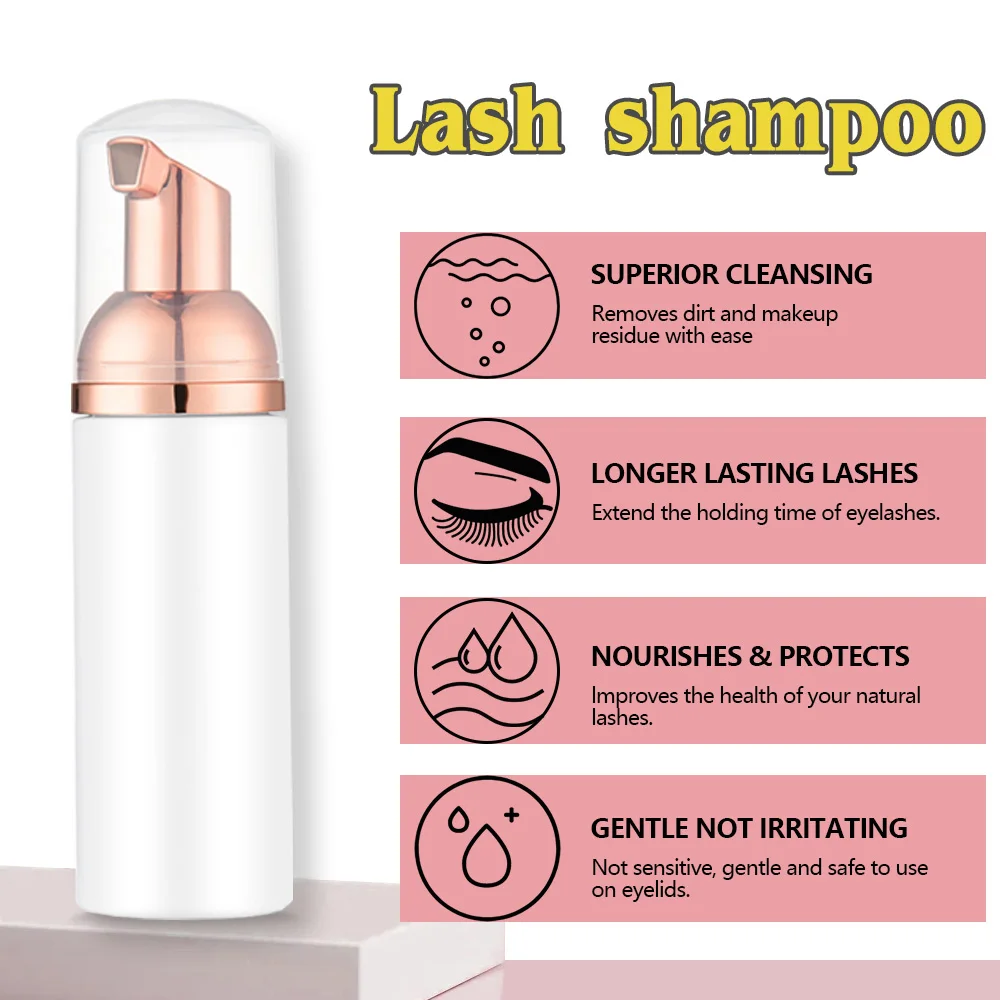 Eyelash Extension Shampoo Lash Gentle Foaming Cleanser Sensitive Eyes Lash Shampoo for Daily Makeup Use Free Shipping