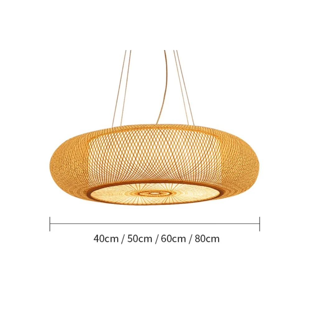 

40/50/60/80cm Natural Handmade Retro Classics Wicker Hand-woven Bamboo Pendant Light Rattan Pendant Light Bamboo Hanging Lamp