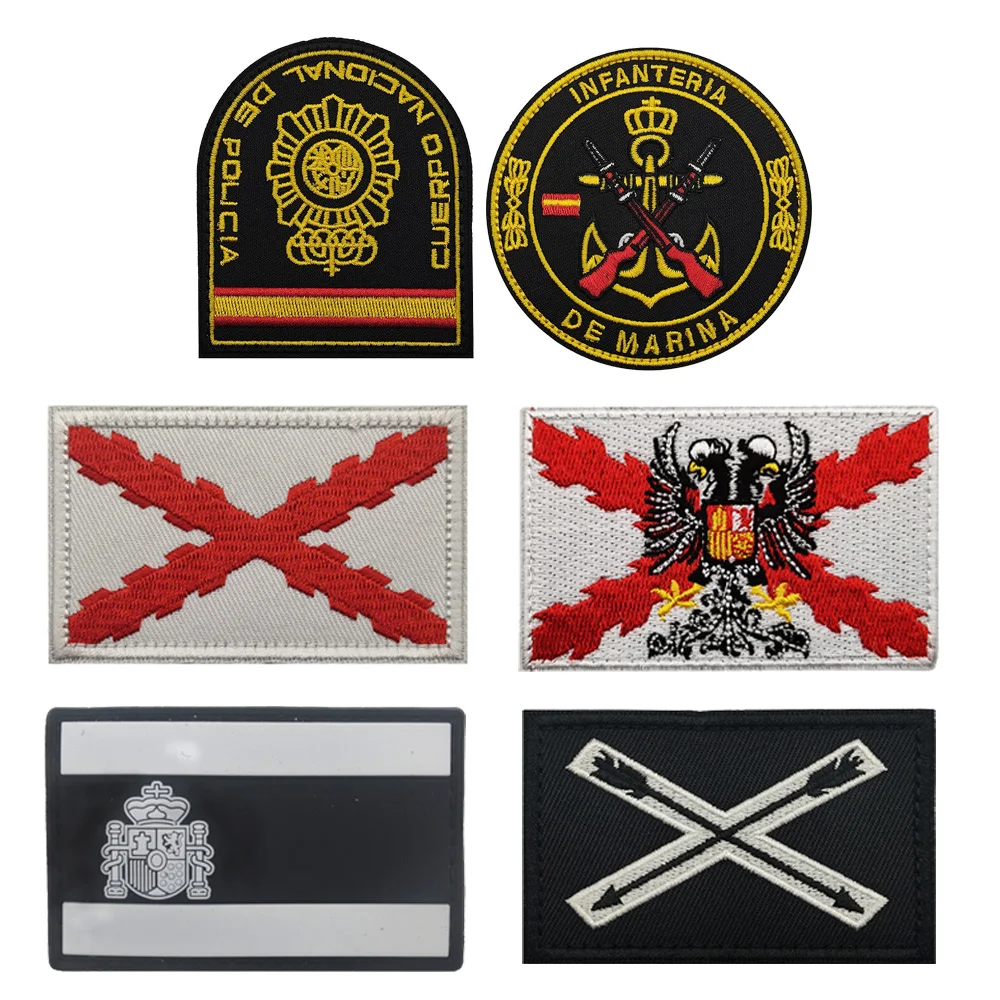 Patch A Croce Berengarten Per Appassionati Di Militaria Con Emblema Ricamato Spagnolo, Per Zaino, Casco, Giacca-image