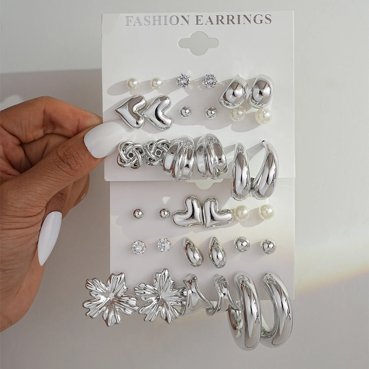 Resin Jewelry Kit - 18/36 個ミニマリスト不規則ツイストハートイヤリングセット女性用ファッションティアドロップフローラルスタッドデート休暇日常着用ジュエリー