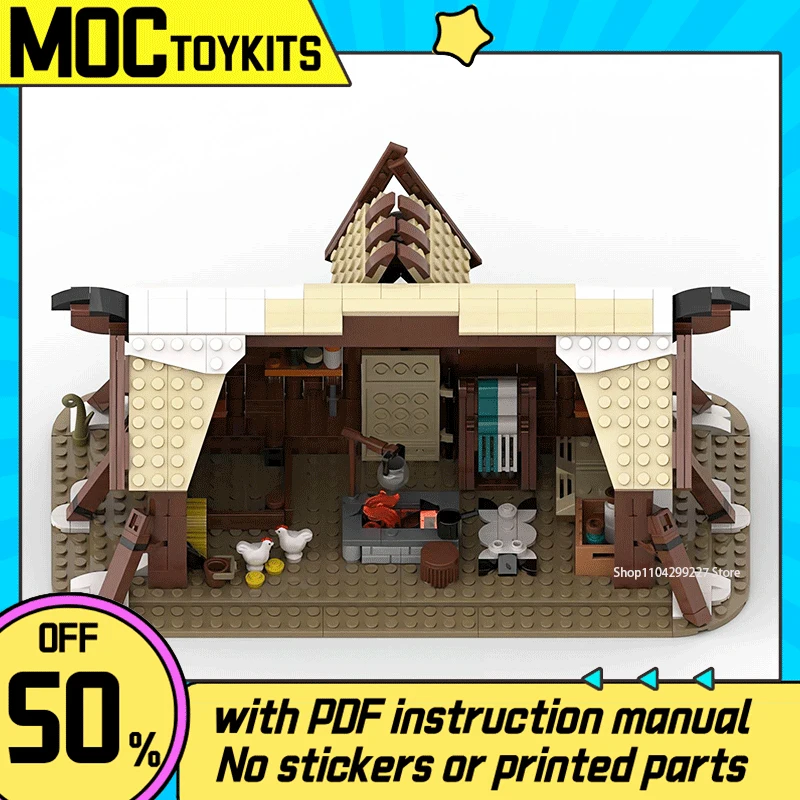 

Moc Building Bricks Longhouse Modular Model Technology Block City Street View Blocks Toy DIY Assembly Christmas Gift Child Toy