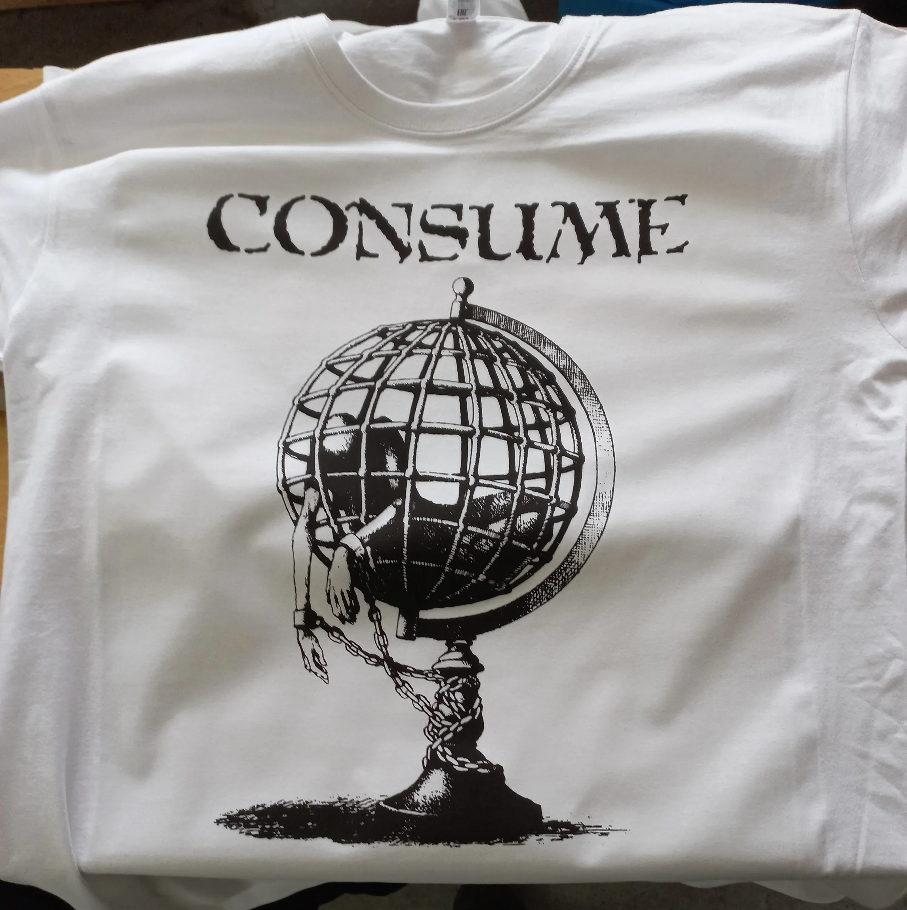 Consume Globe Crust D Beat State Of Fear Merch T Shirt Punk