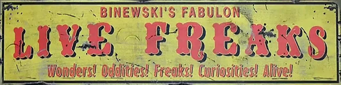 Carnival Freak Show Sign Vintage Metal Sign 16x4inch Tin Sign Plaque Poster for Garage Bar Bar Family Man Cave Wall Decor