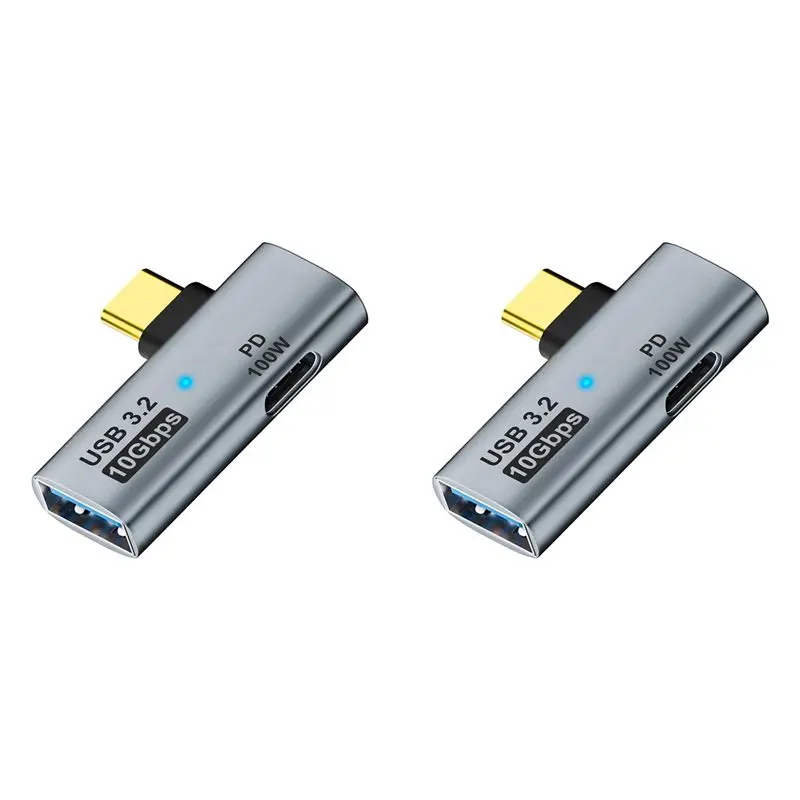 Superior-2X 2-In-1 USB C To USB 3.2 Adapter With 100W Charging Port, Thunderbolt 4/3 OTG Converter For Rog Ally,Gray