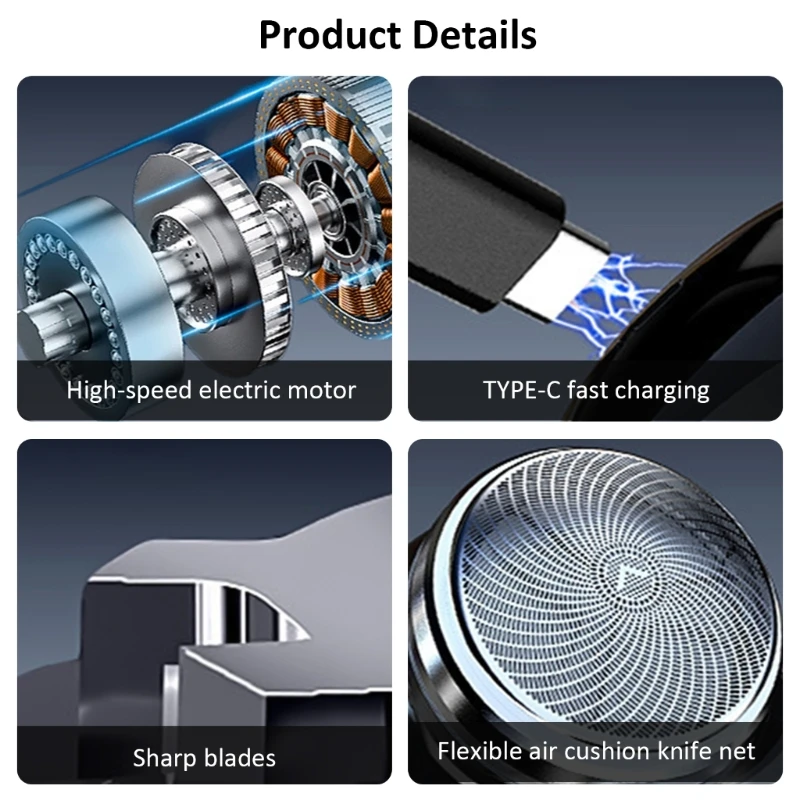 Electric Beard Razro、コードレスフェイスシェービングヒゲトリマー電子 Razro ギフト