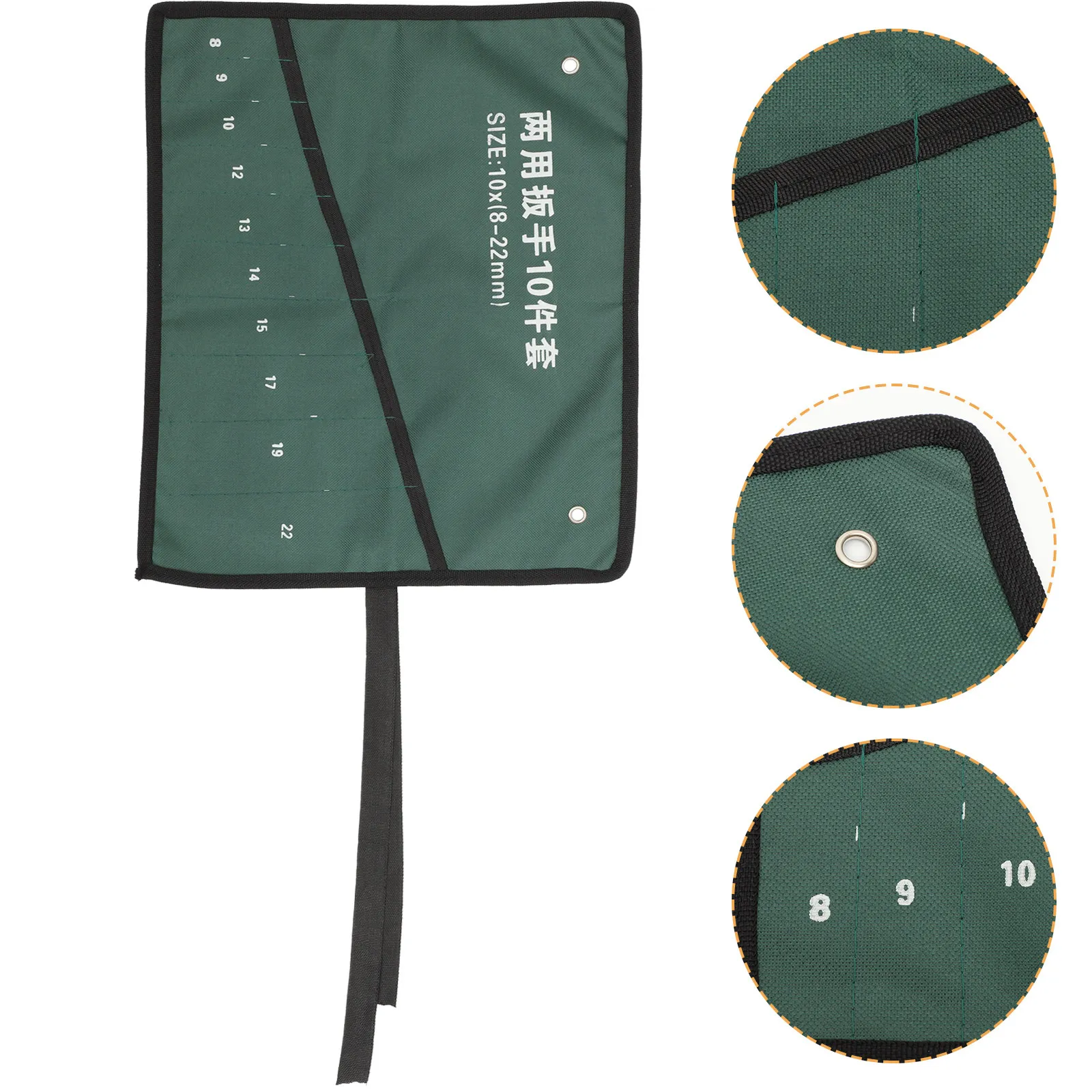Heavy-Duty Canvas Tool Roll Up Bag for Wrenches Socket Sets Screwdrivers Electricians Mechanics DIY Enthusiasts Roll Up Tool