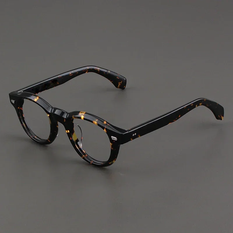 New Handmade Acetate Fiber Eyewear Frame Men's Oval High grade Myopia Glasses Women's Retro Hawksbill Prescription Eyeglasses