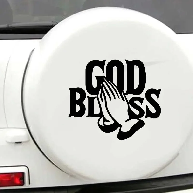 ملصقات "بارك الله" ، ملصق فينيل مقاوم للماء ، ملصقات السيارات ، أظهري إيمانك بالمسيح #4