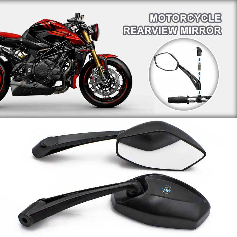 Rétroviseurs latéraux de guidon pliables pour moto, 2 pièces/paire, pour MV Agusta F3 675 Brutale 800 1000 Turismo Veloce RC La moto