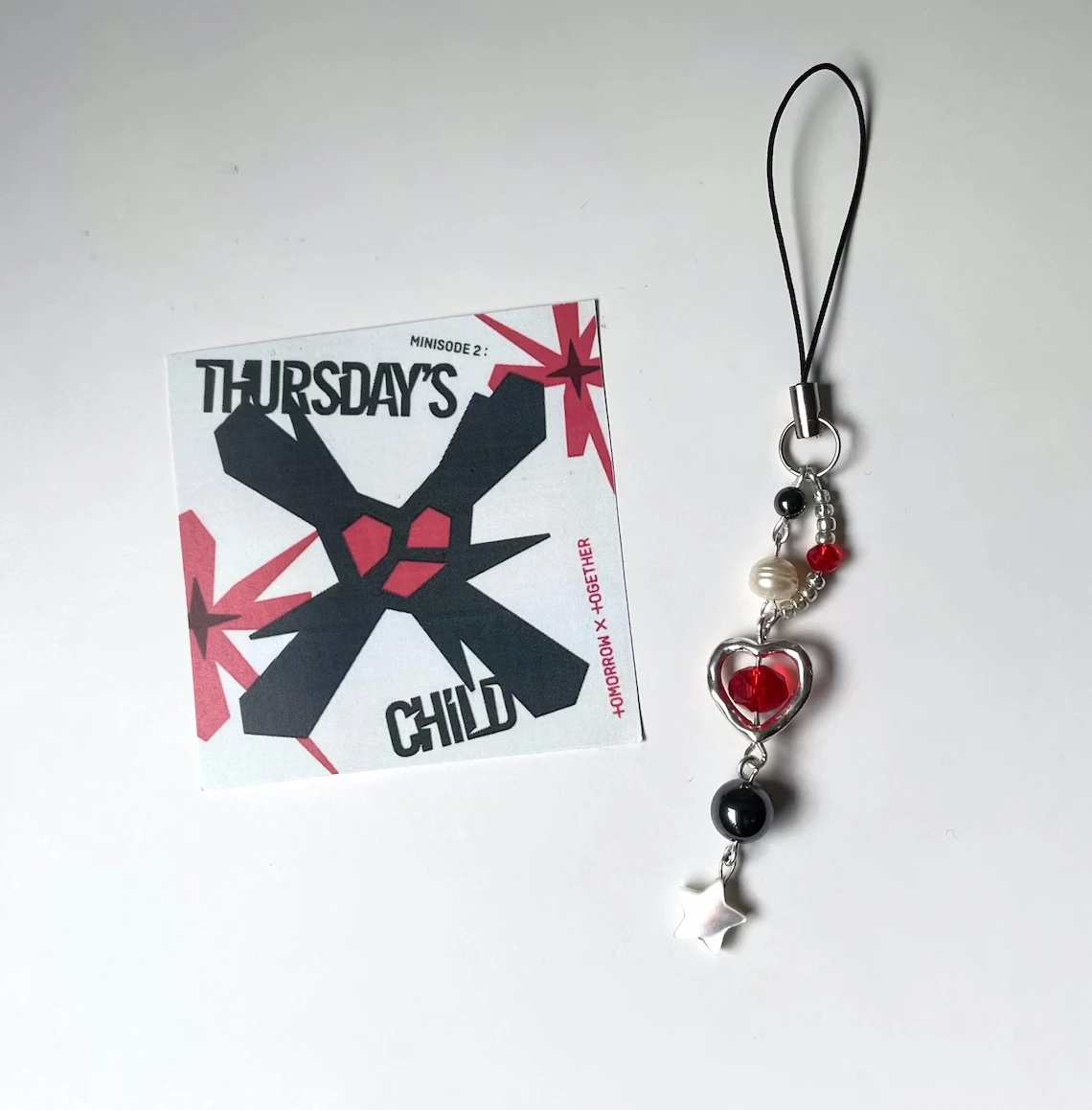 Handmade txt thursday\'s child inspired beaded phone charm pendant | phone strap|moa gift | kpop accessories | keychain