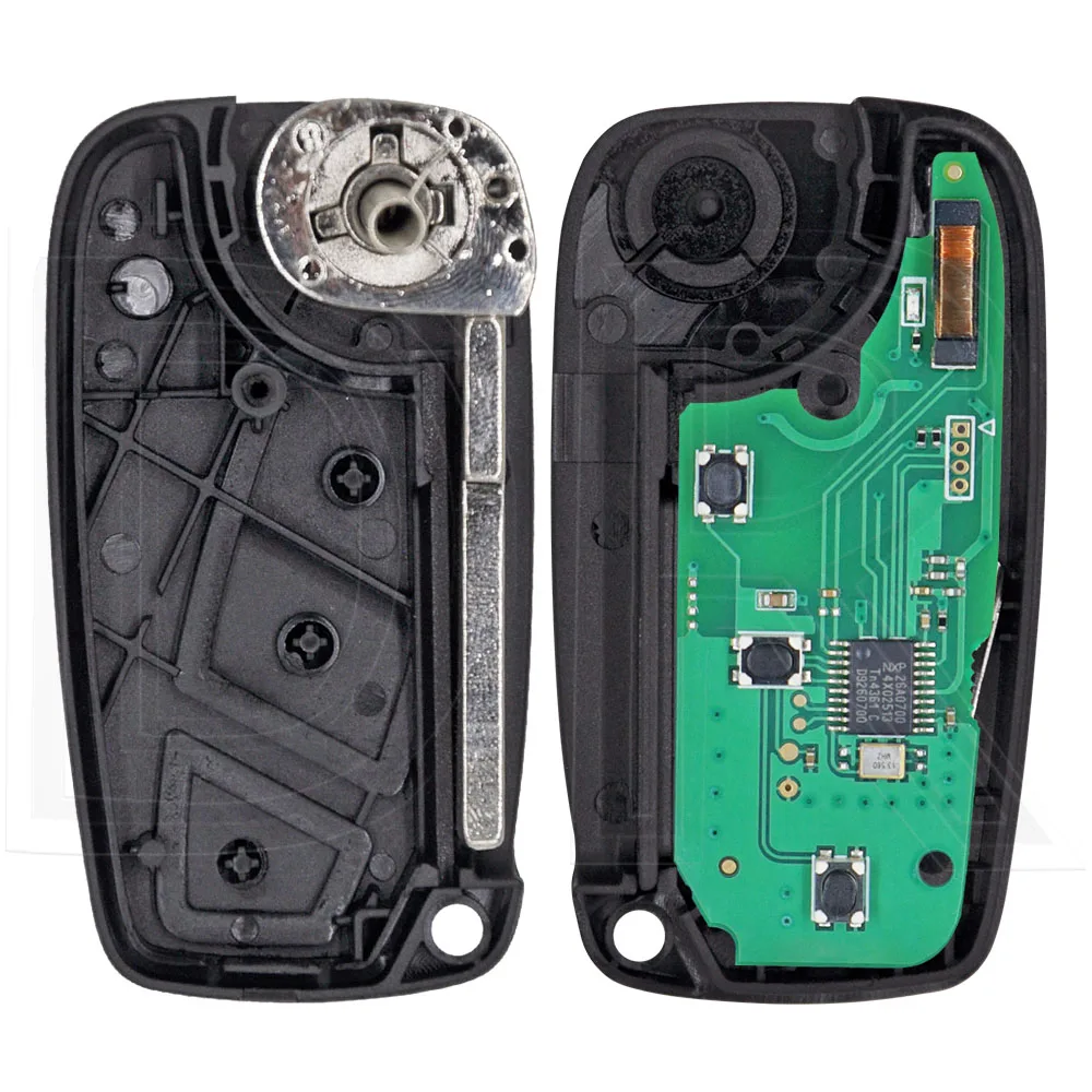 Great ID46 PCF7941 Chip 433MHz SIP22 Flip Car Remote Control Key For Fiat Panda 2003-2012