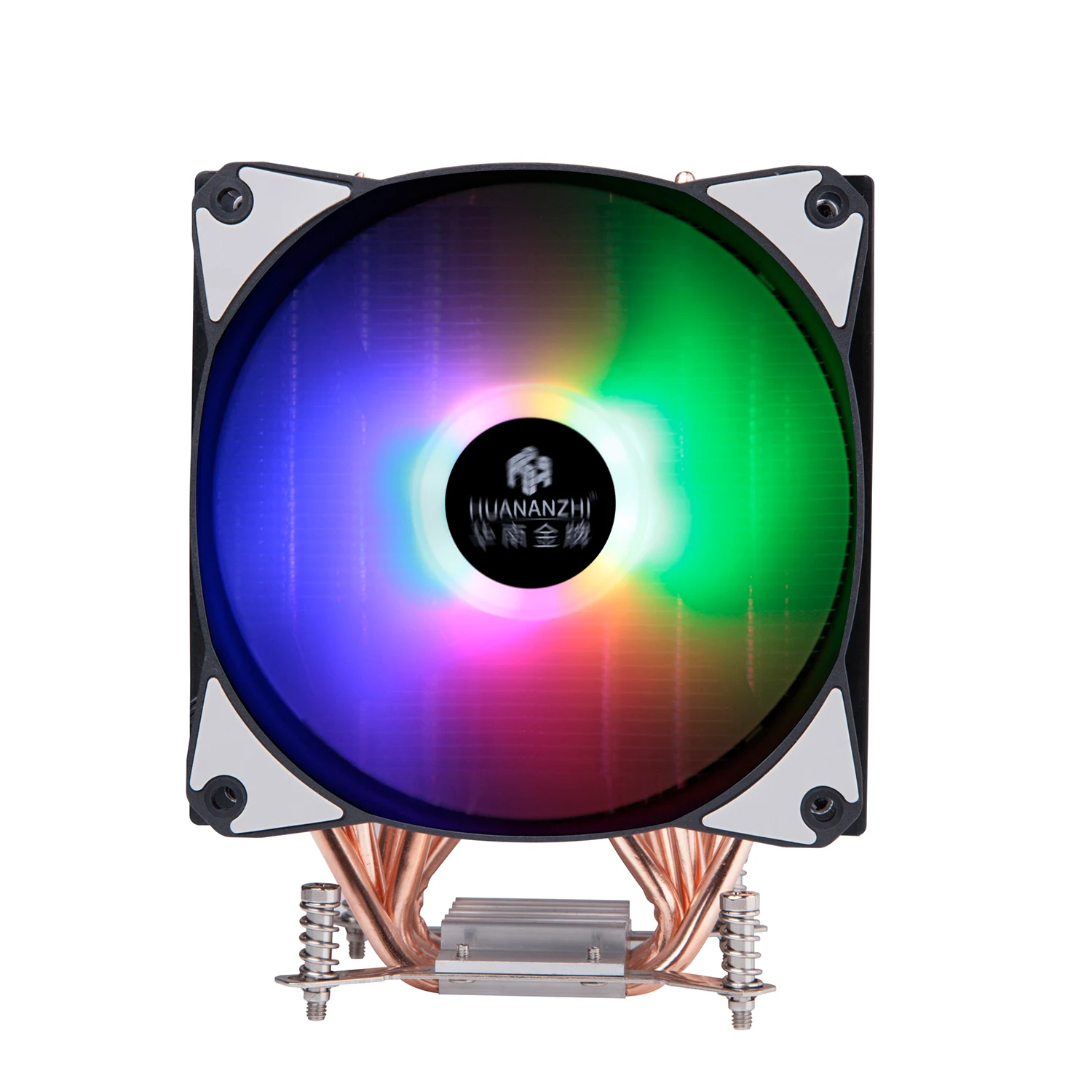 Imagem -05 - Huananzhi A06 Tubo de Calor Cobre Led Cpu Cooler Ventilador Refrigeração do Radiador Silencioso Único Ventilador Dissipador Calor