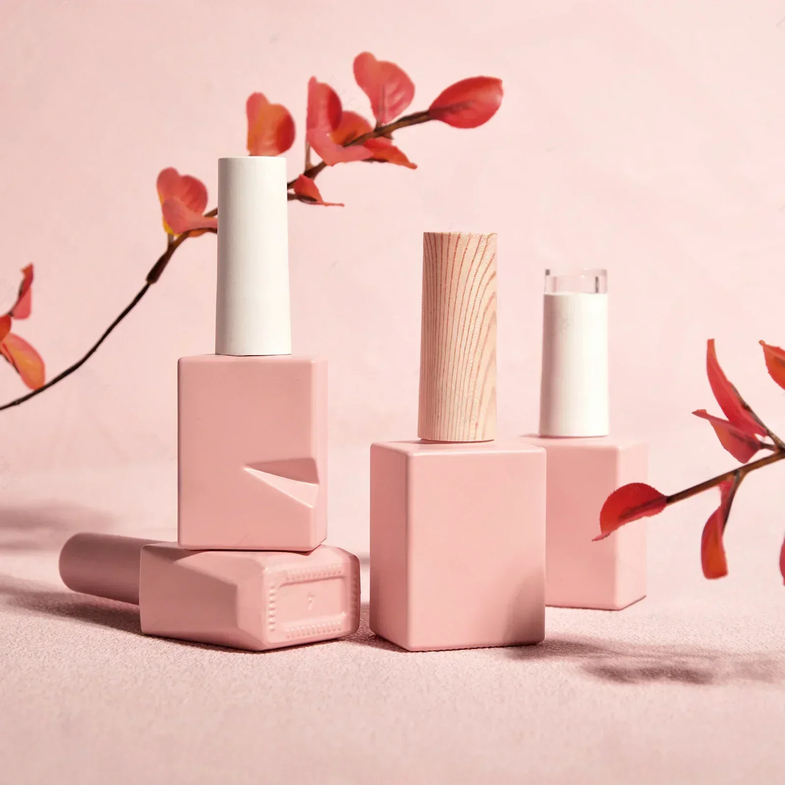 10 قطعة زجاجة طلاء الأظافر الفارغة 10/15 مللي لتقوم بها بنفسك جيل للأظافر الحاويات الوردي الزجاج مستحضرات التجميل مسمار الجمال النفط التعبئة زجاجة أدوات ماكياج #3