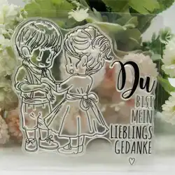 Transparent Silicone Rubber Stamp for Boys and Girls, DIY Scrapbooking, Pattern, Photo Album Stamp