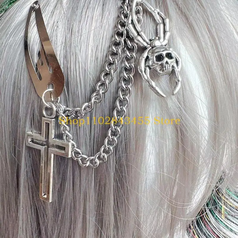 49MC 1Pair Gothic Hair Clip Hairpins Simple Barrettes 2000s Female Hair Jewelry - Image 2
