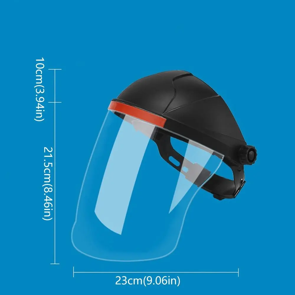 Maschera protettiva per saldatura in plastica per PC Visiera frontale trasparente con vibrazione Casco per saldatura Protezione completa Copertura protettiva anti-UV per il viso