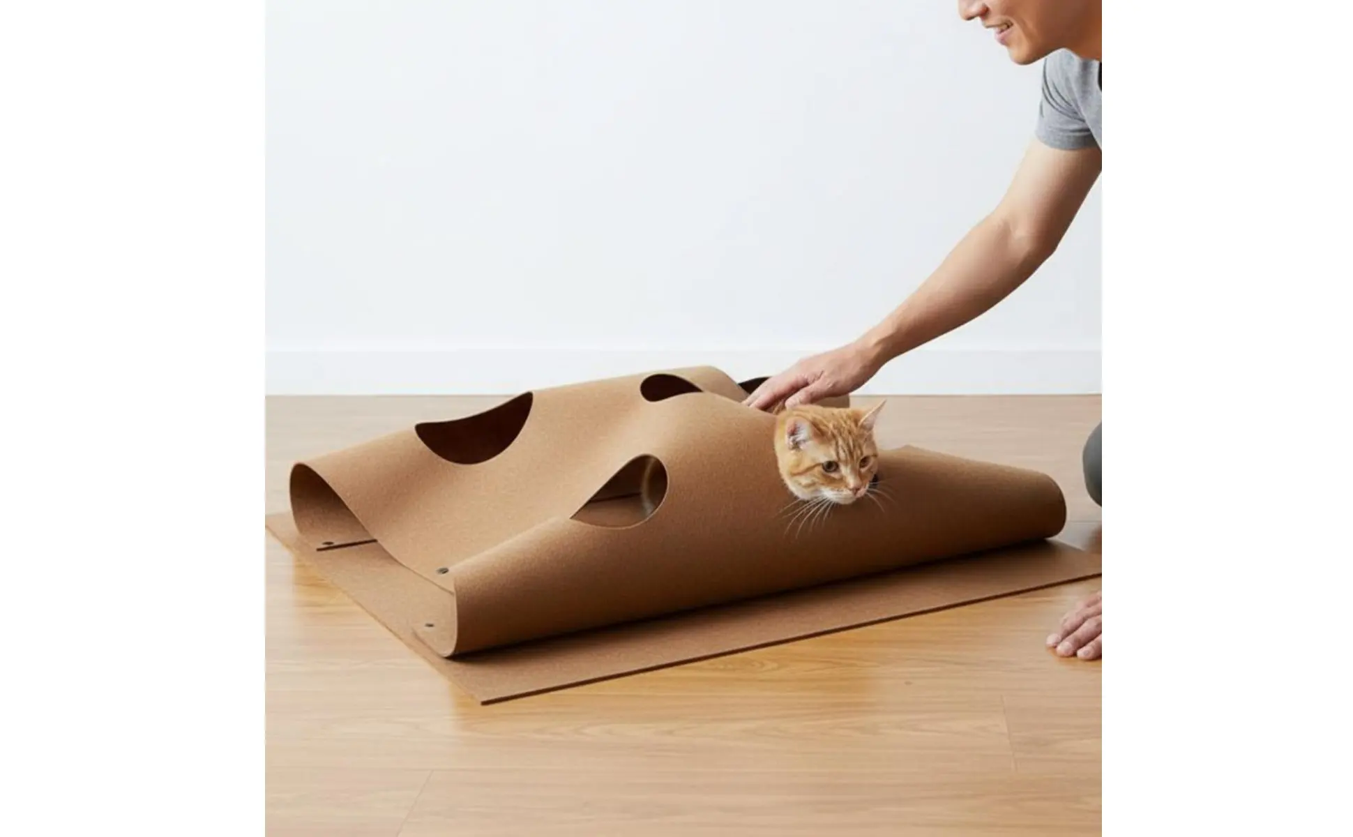 Felt Cat Maze Agility Training Cat Tunnel Mat Pet Supply Gnaw Resistant for Kittens, Indoor