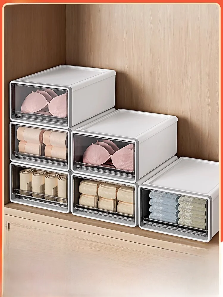 

Органайзер для хранения белья и одежды для дома, пластиковый, с разделителями, для сортировки вещей, в одном корпусе