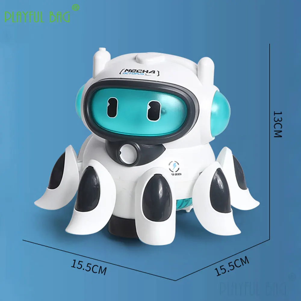 Zabawki elektryczne mechaniczny robot ośmiornica Spray Light pełzający kaskaderski obrót symulowany model zwierzęcia zabawki zwierzęta prezenty świąteczne VG208