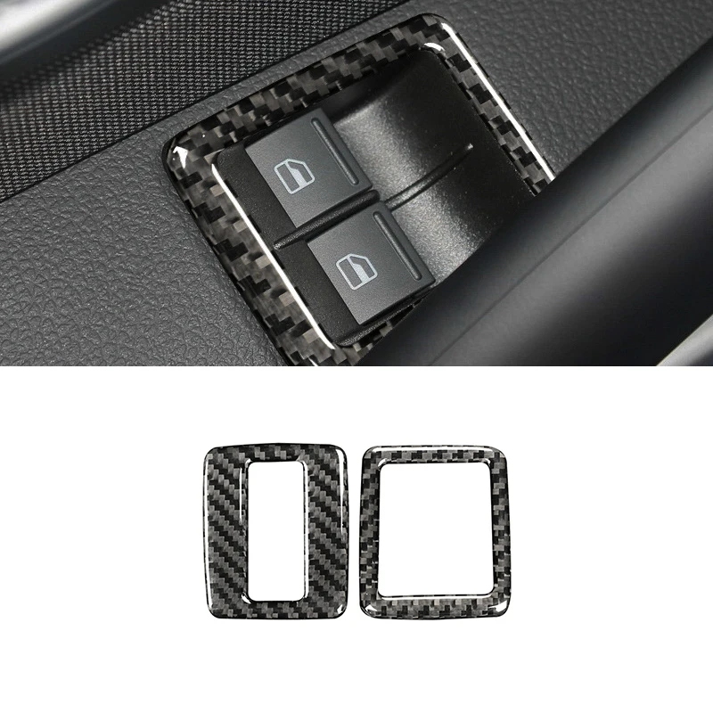 

For Volkswagen Scirocco 2009-2016 Carbon Fiber Interior Modified Window Key Lock Decorative Frame Sticker Auto Car Accessories