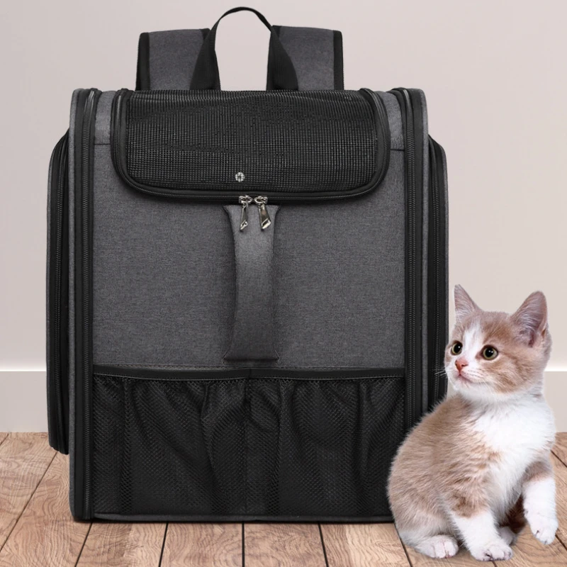 

Double Expansion Cat Backpack Convenient Outdoor Pet Bag Expandable Pet Pet Transport Bag Cat Travel Gear