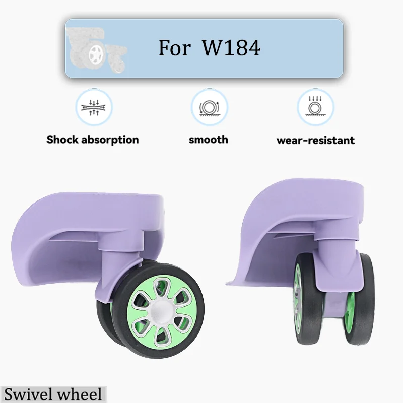 Untuk Roda Cadangan Bagasi W184, Roda Putar Senyap, Kit Pengganti Pemasangan Mudah, Cocok Untuk Suku Cadang Perbaikan Bagasi
