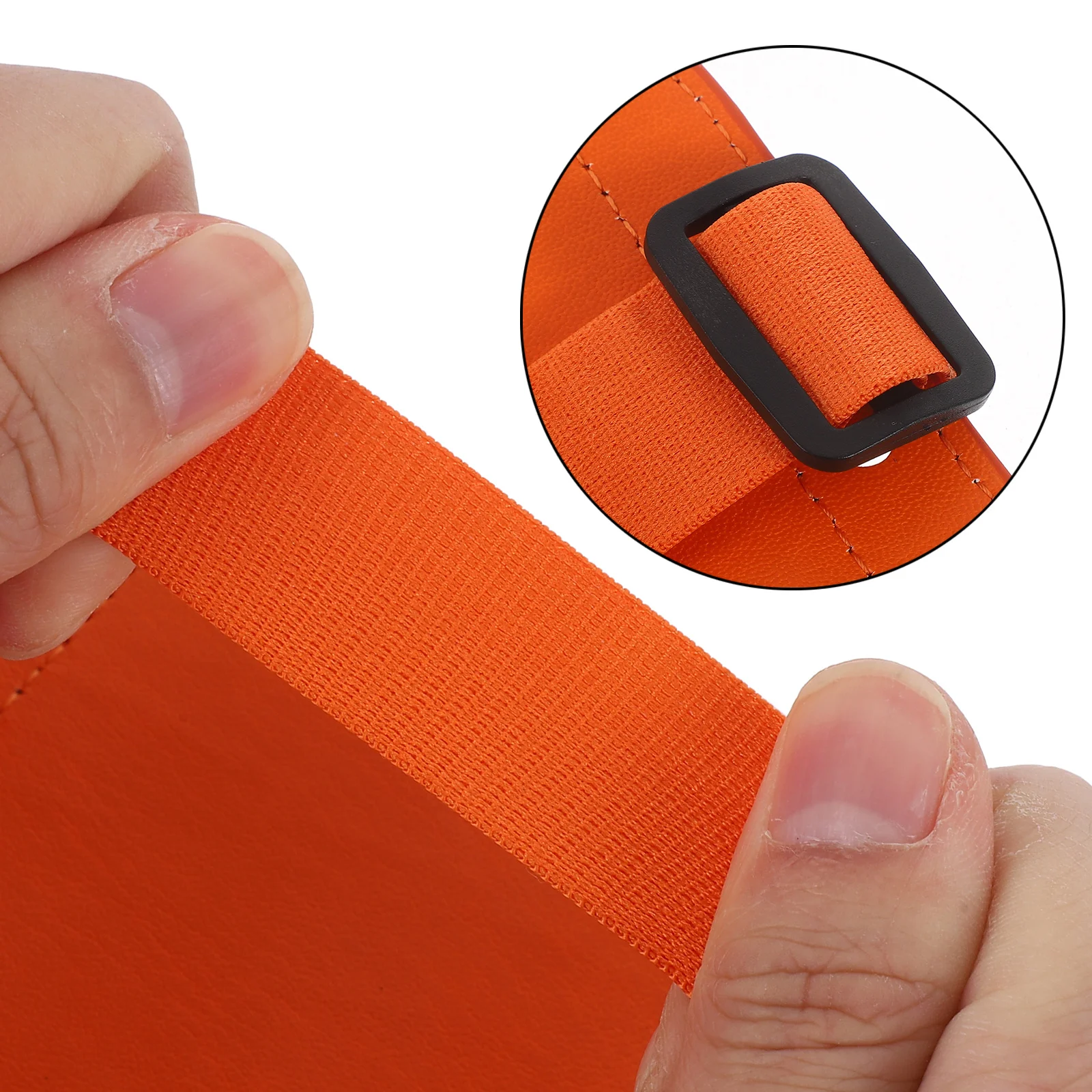 1pcs Arm Badge Holder Horizontal Id Card Sleeve Armband Case For Nurses Security Orange Waterproof Quick Access Work
