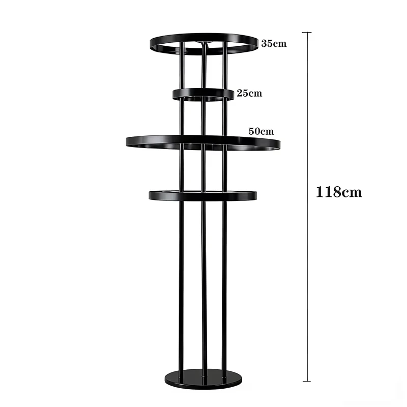 6 Stück 46 Zoll hohe Metall-Blumenständer mit 4 Ebenen, Tischdekoration für den Haupttisch, Hochzeitsfeier, Brautparty, Bankettdekoration – Detail 1