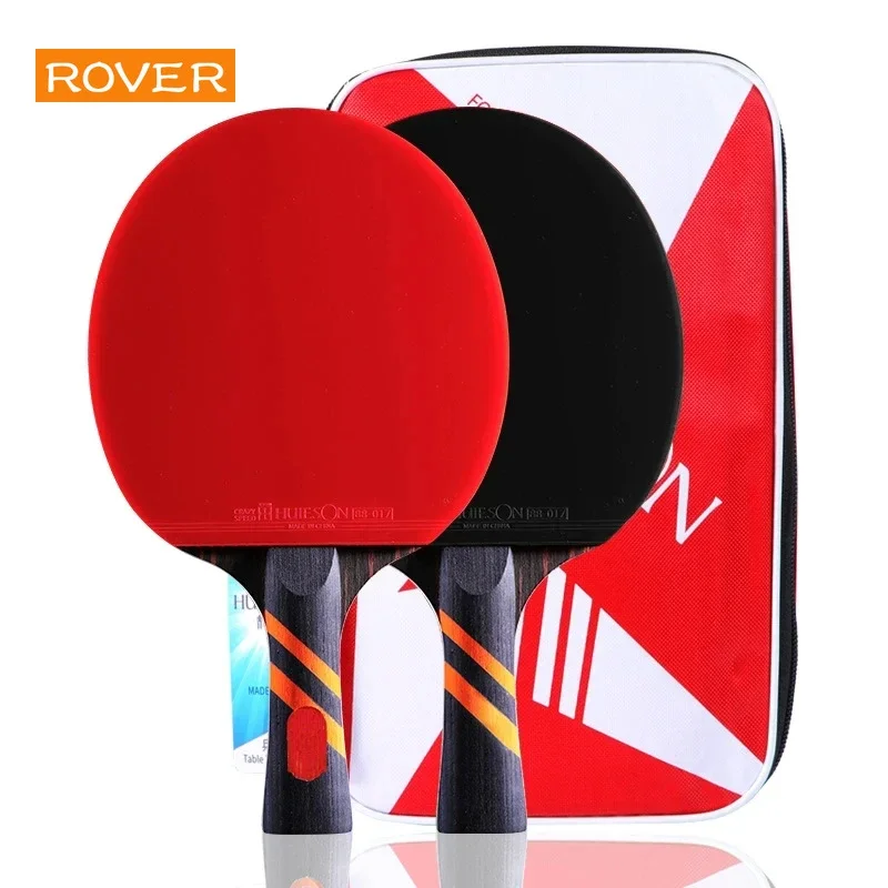 6/8Star Professional table tennis racket Walnut Surface 5plywood+2 Inner Carbon Ping Pong Paddle 2pcs/set for Adults ping pong