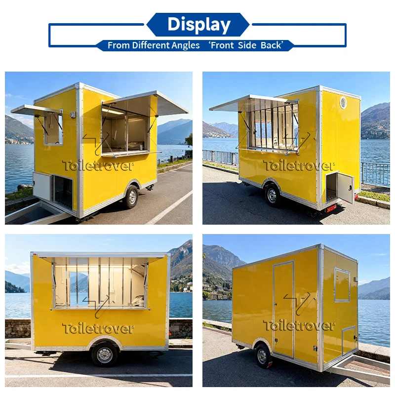 Commercial Mobile Food Van Trailer Street Food Cart Trailer Doner Kebab Food Truck Pizza Small Food Trucks for Sale in Usa