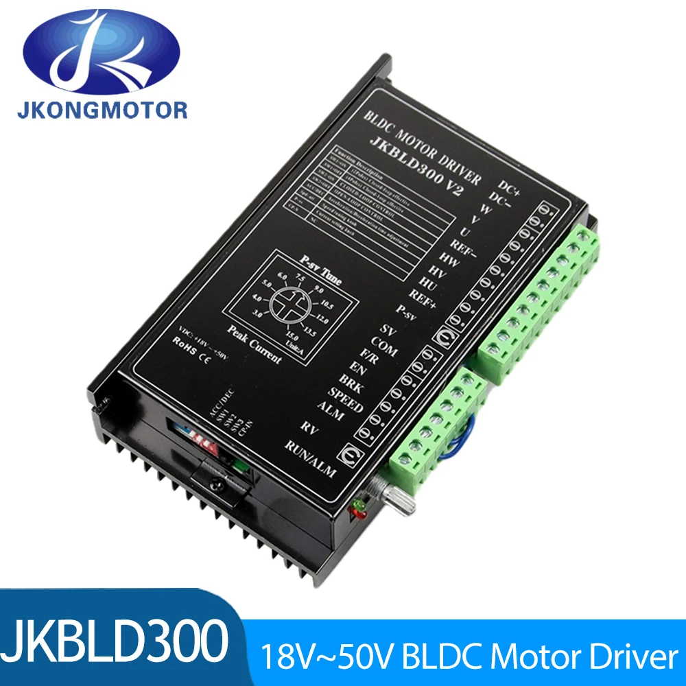 Jkongmotor Brushless DC Motor Driver Controller 300W CNC Brushless  18V to 50V BLDC Motor Driver Controller 20000RPM JKBLD300
