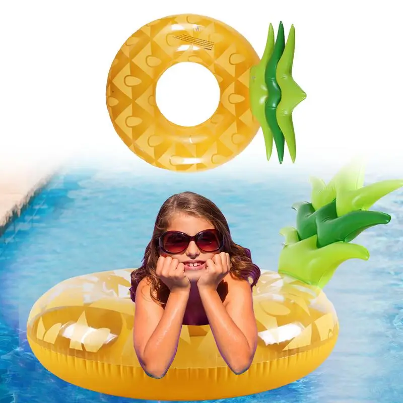 Galleggiante per ananas per piscina gonfiabile in PVC a forma di ananas galleggianti estivi comodi galleggianti portatili con schienale portatile