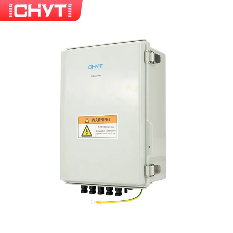 NEW CHYT 5-in-1-out 1000V Solar Surge Lightning Protection IP65 Waterproof PV DC Combiner Box