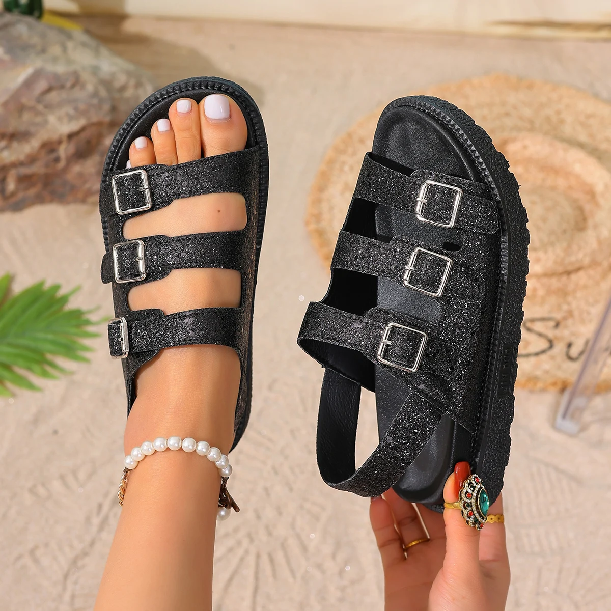 

Women Platform Fashion Sandals Outdoor Anti-slip Shoes Women Summer New Trend Sandals Lightweight Designer Slippers Slides Women