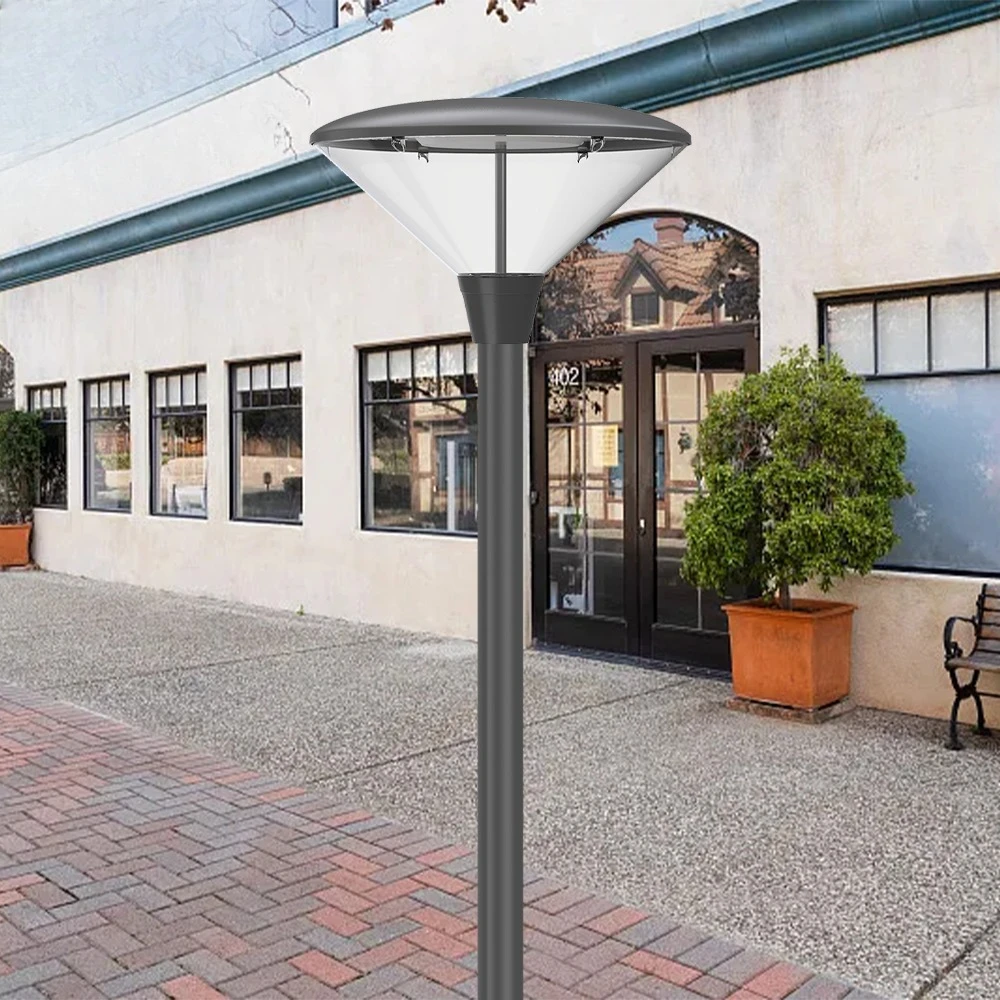Volt Light Emitting Diode Garden Lights Landscape Lamps Pillar Lights Traditional Lanterns Painted Grey Pole Aluminum