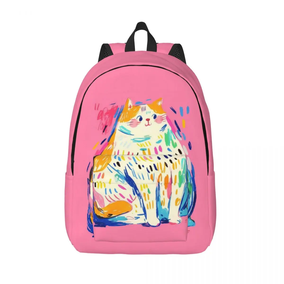 

Cartoon graffiti casual backpack, student large capacity backpack, trendy student backpack, cloth bag, travel backpack