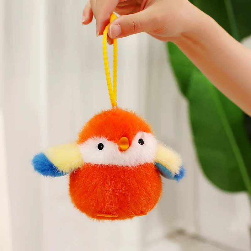 11 CM Kawaii Del Fumetto di Simulazione Anime Jiujiu Uccello di Peluche Animale di Peluche Per Bambini Sparrow Fatto A Mano Bambola Festival Regalo Ciondolo