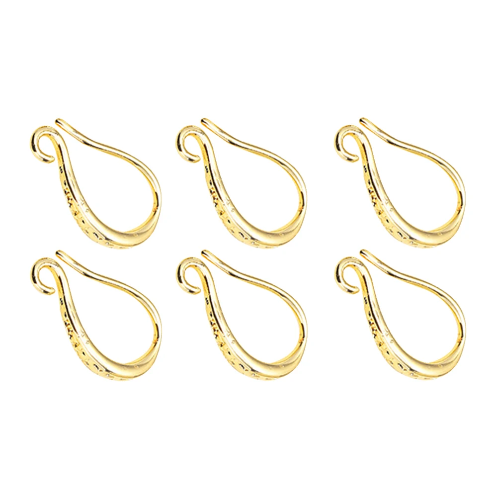 

3 Pair Creative Earring Making Hooks Delicate Metal Earring Accessories Lifting Ear Hook Earring DIY Supplies (Gold)
