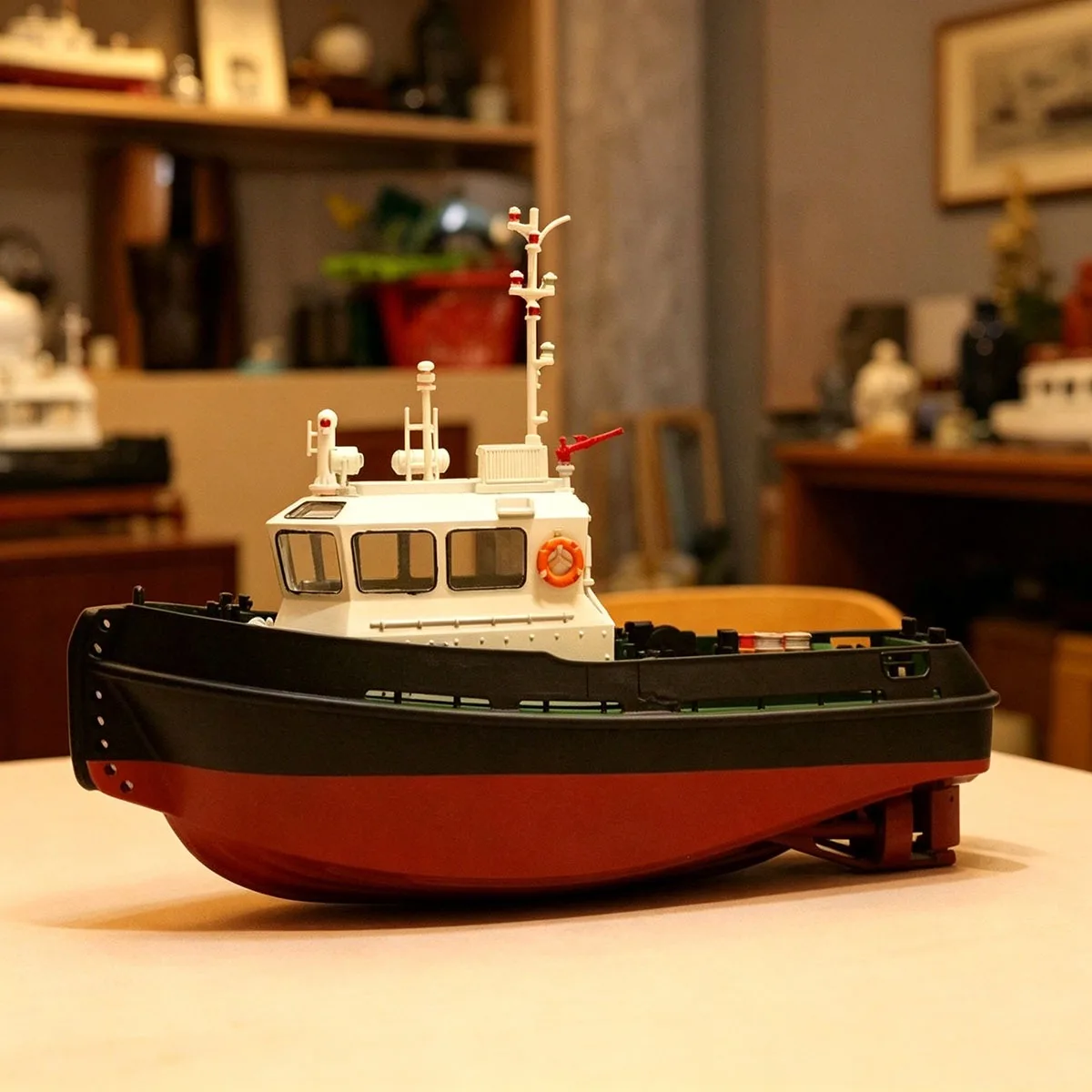 1/72 RC Boat 23cm Dual-motor Driven Damenstan 1606 Remote Control Tugboat Richly Detailed RC Schiffe Model Kit Ship Toy