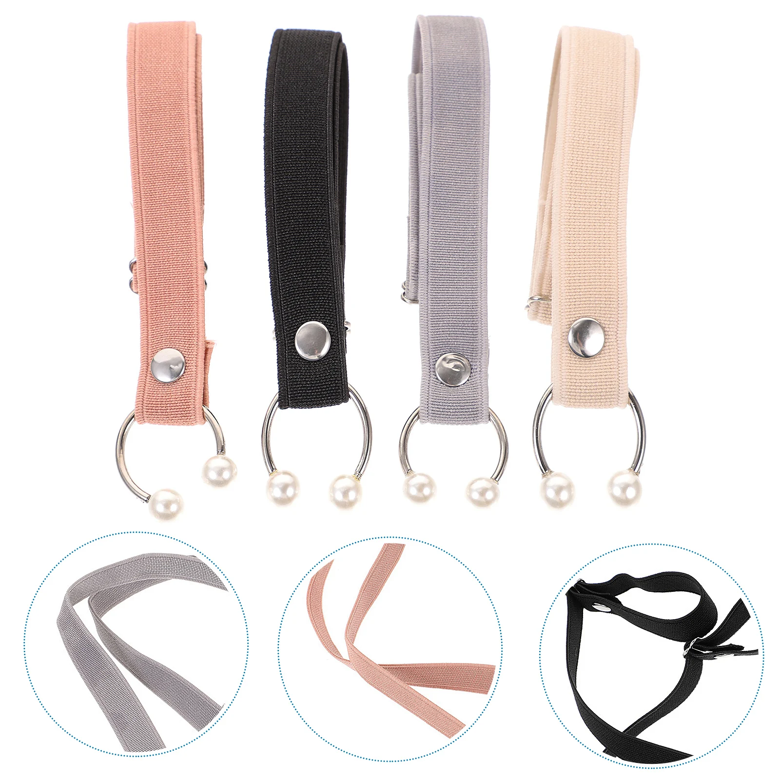 

8pcs High Heel Shoe Straps Black Grey Beige Pink Elastic Detachable Protectors for Women Shoes Boots Fits Comfortably