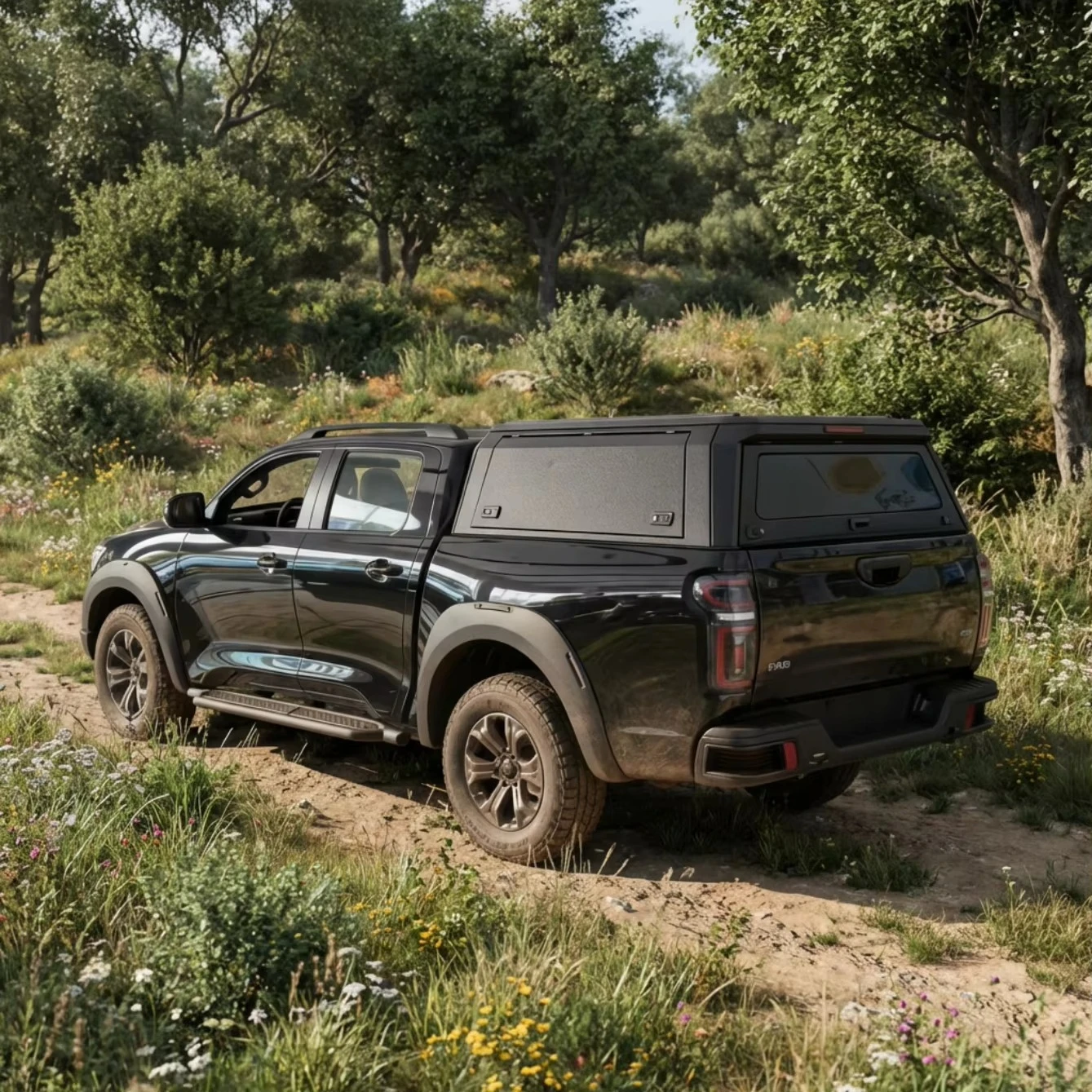 

Wholesale Instock Hardtop Black Canopy Aluminum Alloy Topper Camper Pickup 4x4 Pickup Truck Canopy for GWM Poer 2020+