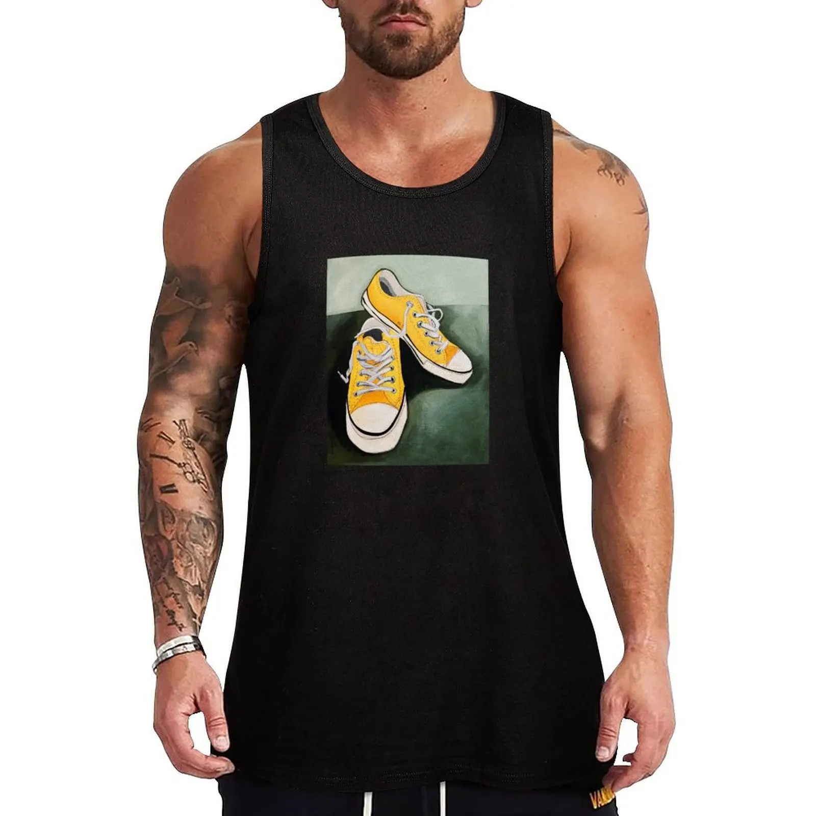 Yellow Shoes Tank Top Relaxed Fit Tank Top Casual Sleeveless Everyday Shirt