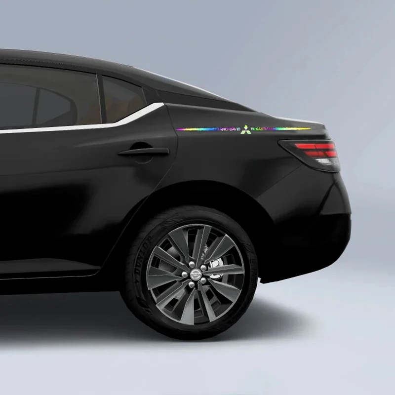 

Durable Vinyl Laser Rainbow Body Emblem Car Decor Accessories for Mitsubishi Eclipse Cross Xpander Ralliart L200 Montero