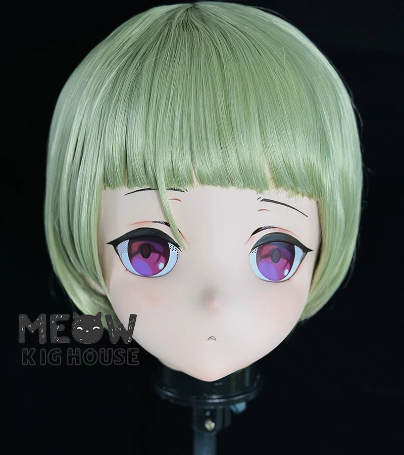 

(MEO566) Customize Handmade Full Head Lockable Crossdress Male to Female Japanese Cartoon Anime Game Character Kigurumi Mask