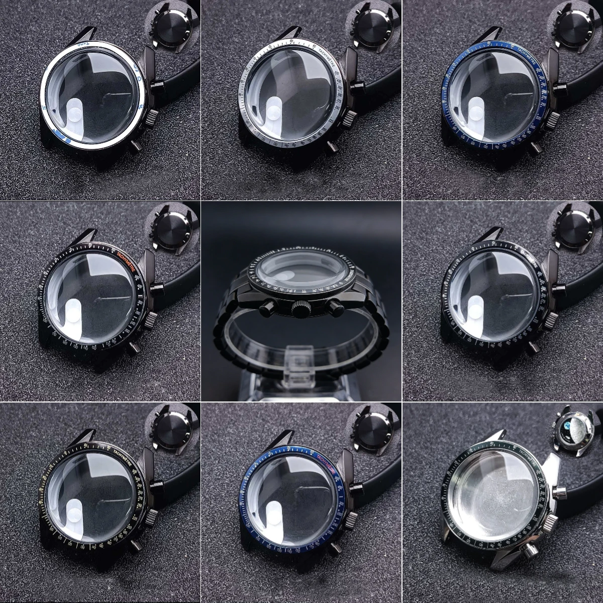 

Корпус часов VK63, 39,7 мм, черный, из нержавеющей стали, подходит для механизма VK63, аксессуары для мужских часов, для ремешка 20 мм, коробка для часов.