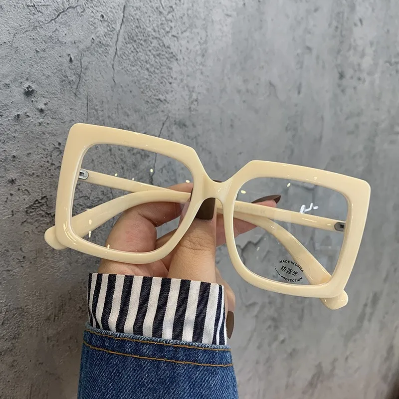 Vintage Anti Blue Light Optical Square Glasses Women For Men Myopia Prescription Frame Luxury Brand Designer Oversized Eyewear