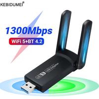 1300Mbps WiFi Adapter Bluetooth 4.2 Dual Band 2.4G/5GHz USB 3.0 Network Card Wireless Receiver For Desktop Laptop Driver Free