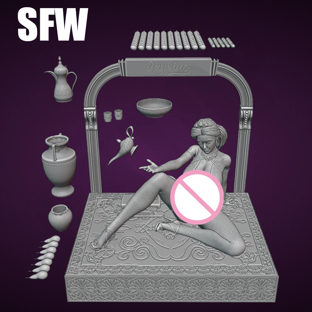 Pot magique Sexy pour fille NSFW, Kit de modèle imprimé en 3D, figurine en résine non assemblée, jouet Miniature, Statue de réduction, Effigy non peint, 1/24